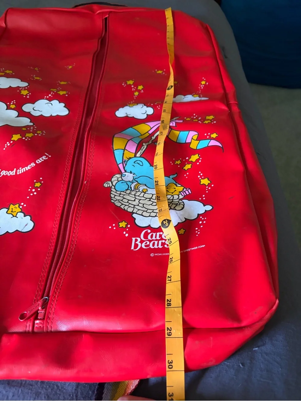 Vintage 1983 Care Bear Red Vinyl Garment Bag
